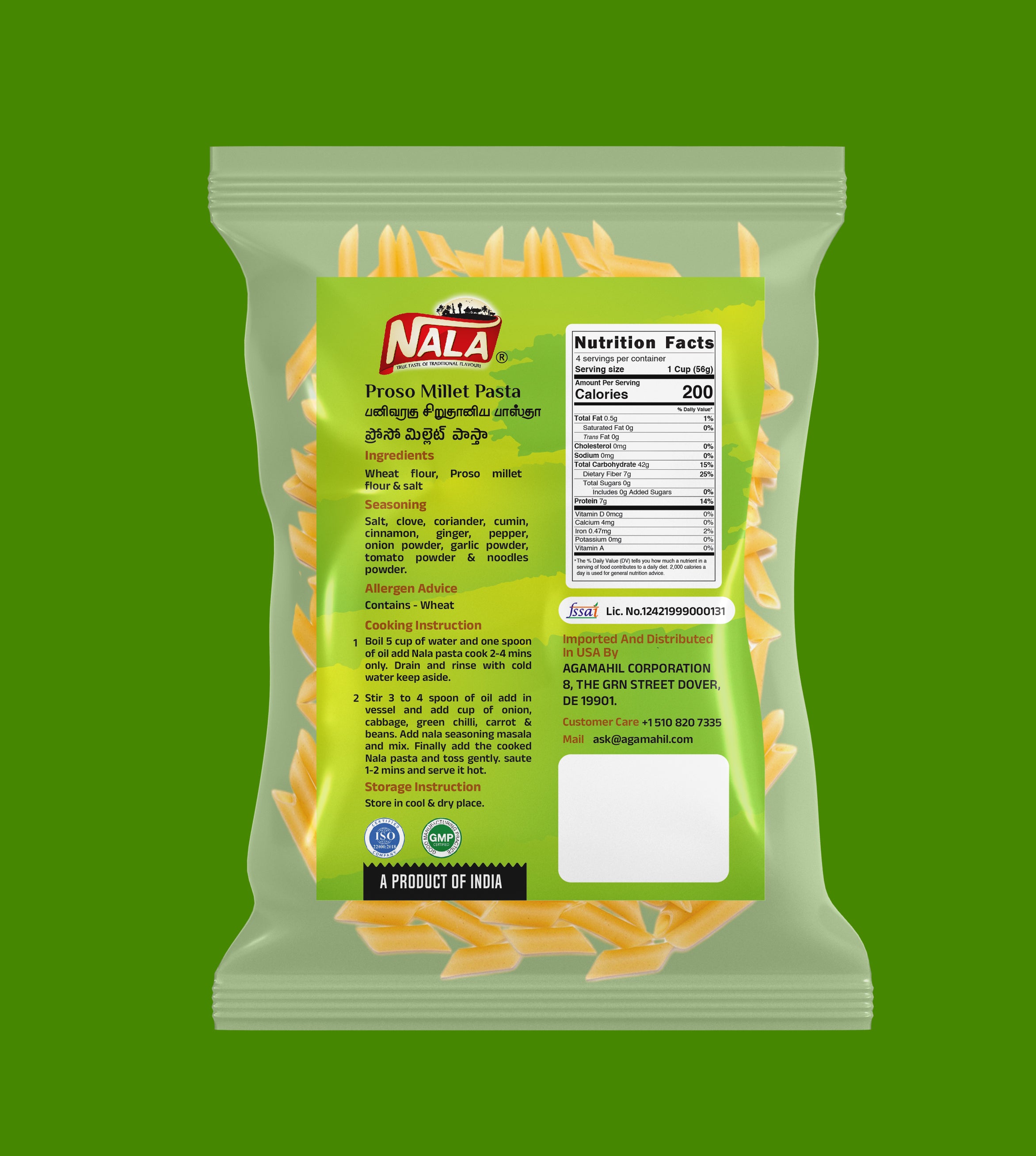 NALA PROSO MILLET PASTA