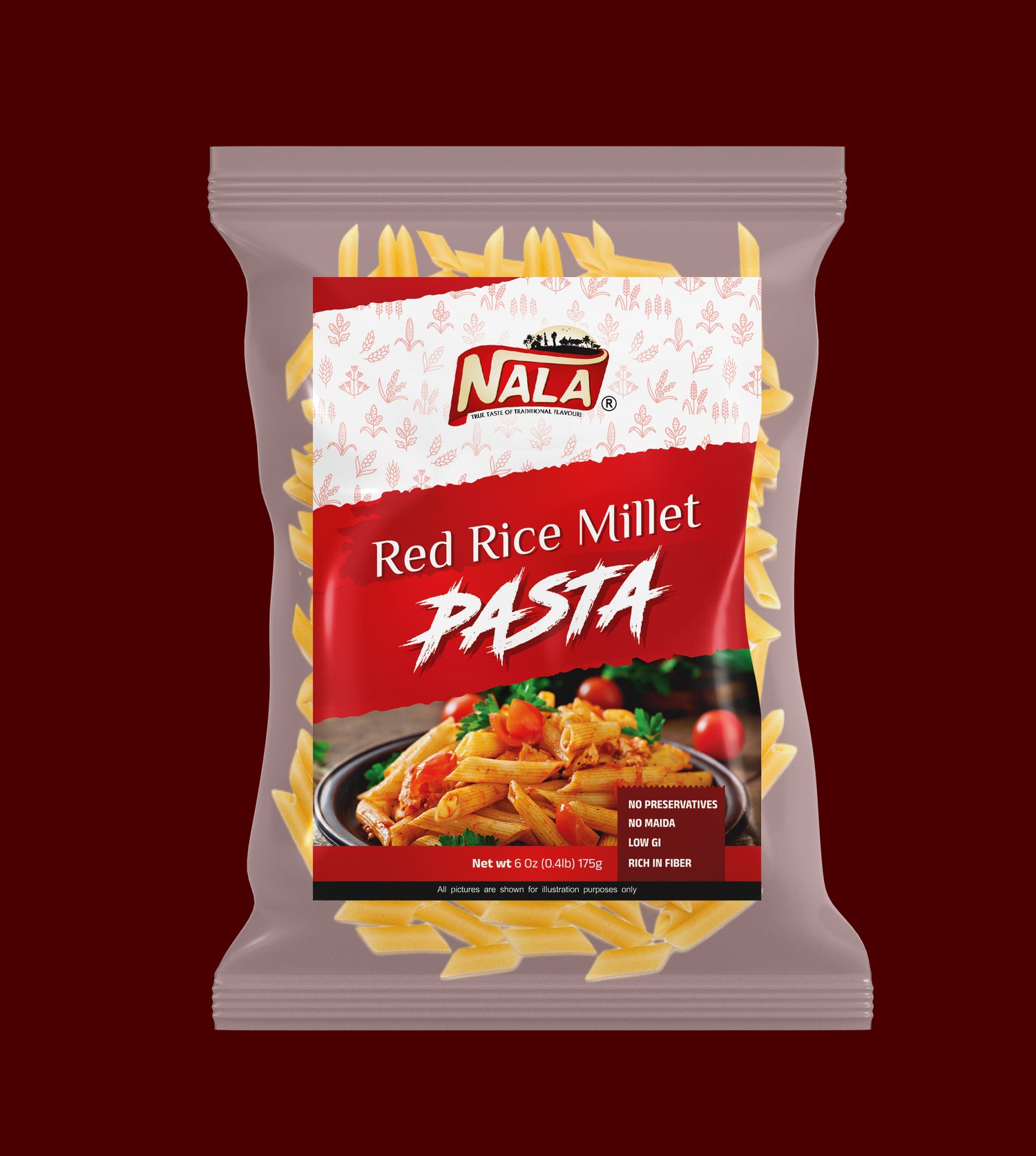 NALA RED RICE MILLET PASTA