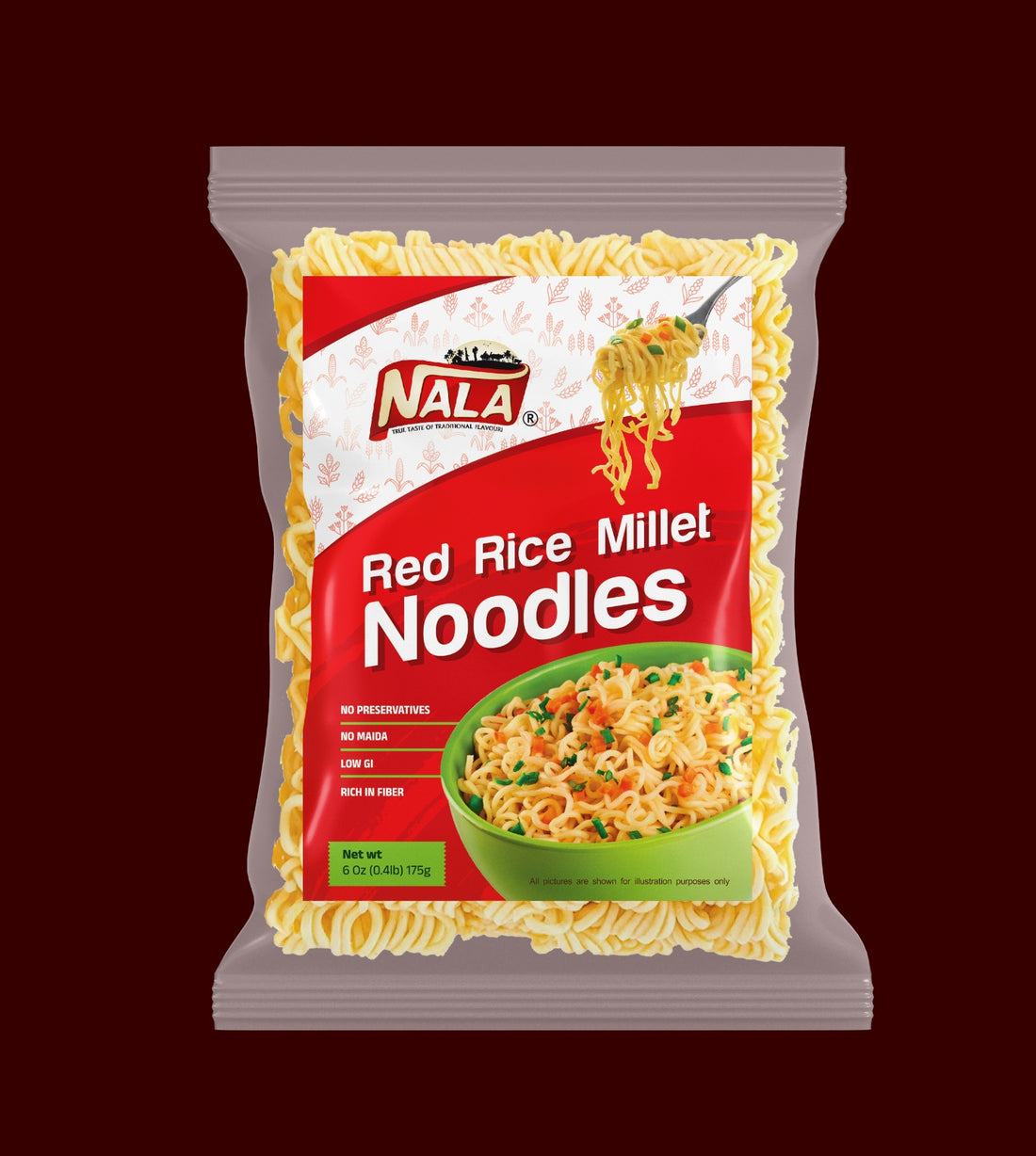 NALA RED RICE MILLET NOODLES